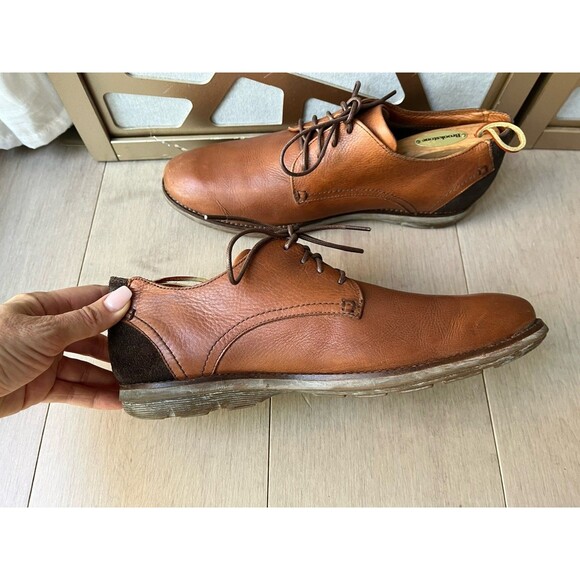De La Rentis Men Oxford Derby Leather Brown Shoes Sz 10 M - Picture 4 of 13